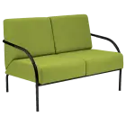 SPA 2 černý lak, látka BONDAI BN17 (7032) - látka zelinkavá